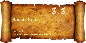 Bauch Bea névjegykártya
